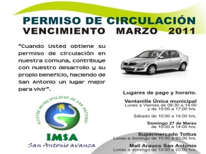 Renueve su Permiso de Circulación  2011 en San Antonio