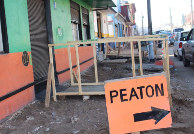 Obras de veredas del centro de Barrancas y plaza José Luis Norris están en proceso de liquidación del contrato   
