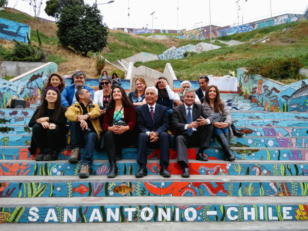 Inauguraron Mosaico de Escalera  del Talud 21 de Mayo