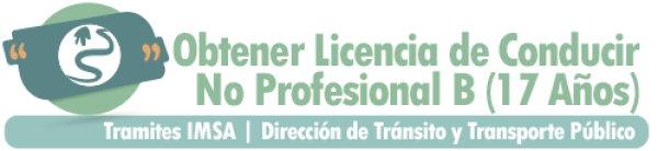 Obtener Licencia de Conducir  No Profesional  B  (17 Años).