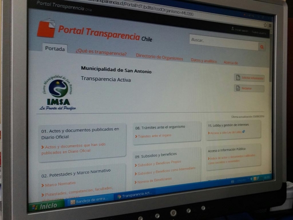Municipalidad de San Antonio obtuvo 100% en fiscalizaci&oacute;n del Consejo para la Transparencia