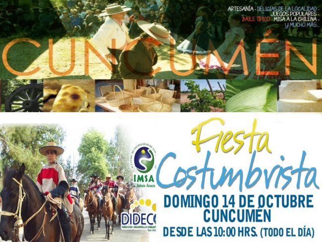 Municipalidad de San Antonio invita a todos a la 4ta. Fiesta Costumbrista de Cuncum&eacute;n